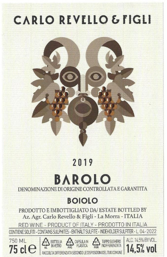 Carlo Revello Barolo Boilo 2019 label