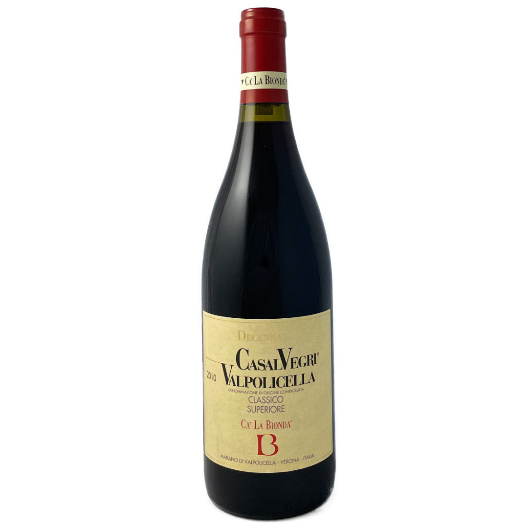 Ca la Bionda Valpolicella Classico Superiore Campo Casal Vegri Decennale 2010 limited edition single vineyard 10 year old wine