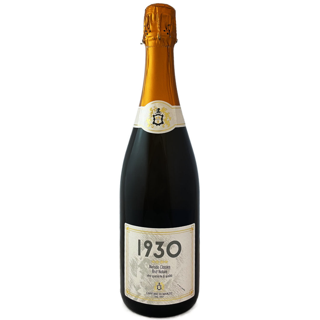 Cantine di Marzo Brut Nature Greco di Tufo Metodo Classico named in honour of Ferrantes father who can be seen on the label