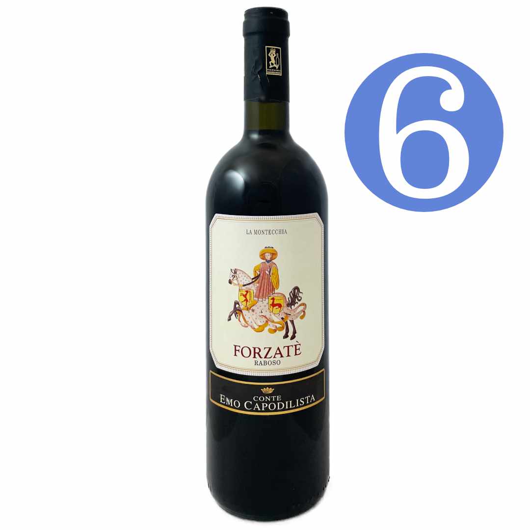 Conte Emo Capodilista La Montecchia Forzate a full bodied Italian red wine from the Veneto made from the Raboso grape has a 6 bottle offer from Bat and Bottle