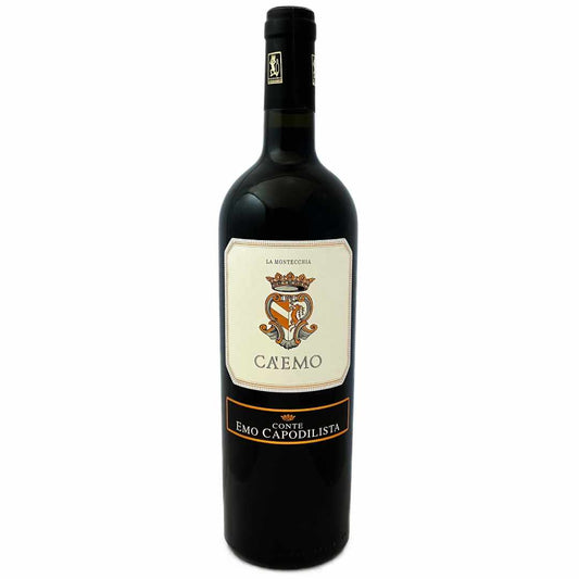 Conte Emo Capdilista Ca'Emo a medium bodied red wine from the Colli Euganei in the Veneto region of northeast italy made from a mainly Bordeaux blend of Merlot Cabernet Sauvignon Cabernet Franc and Raboso grape varieties grown on volcanic soils at La Montecchia who make sustainable artisan wines