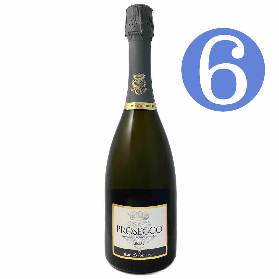 6 bottle offer on Conte Emo Capodilista's Prosecco Brut DOC from the Colli Euganei where Glera was once called Serprino