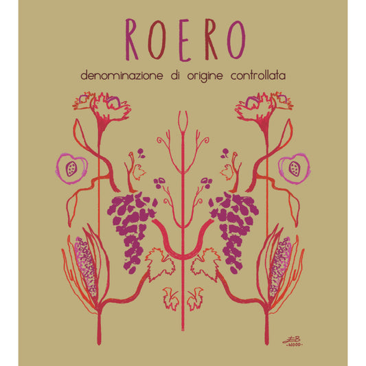 Cordero Roero Riserva Nebbiolo 2021 a medium to full bodied red wine from Piemonte in North West Italy wine label