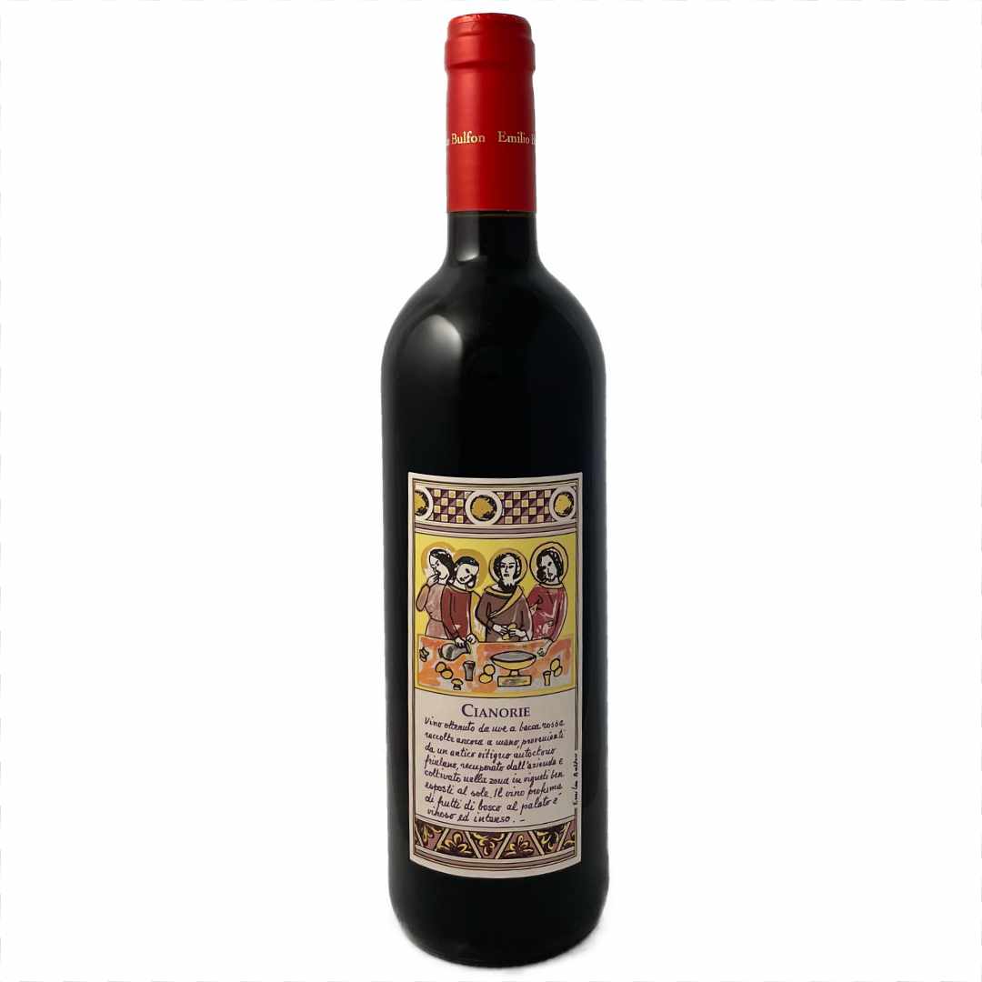 Emilio Bulfon Cianirie a light bodied red wine rom the Friuli Venezia Giulia region in northwest Italy made from the local Cjanorie vine by Lorenzo Bulfon and imported by Bat and Bottle