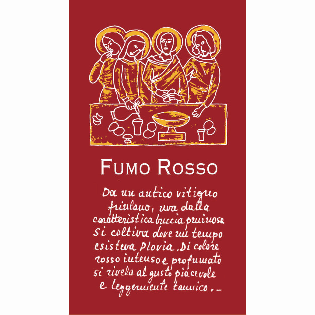 Emilio Bulfon Fumo Rosso the grape is Fumo a very rare indiginous variety from north east Italy, a full bodied red wine