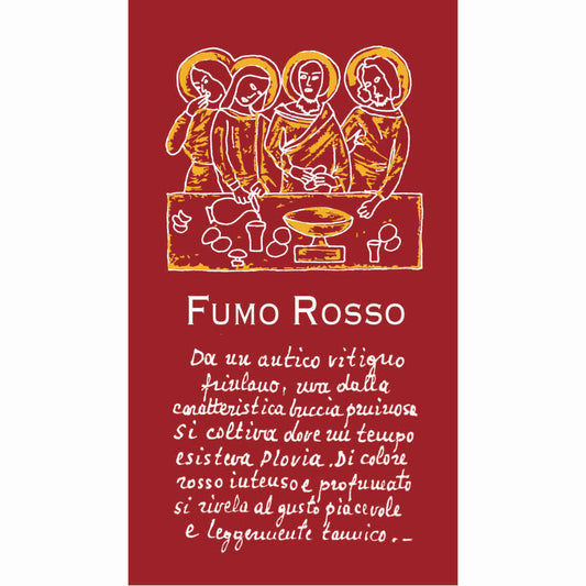 Emilio Bulfon Fumo Rosso the grape is Fumo a very rare indiginous variety from north east Italy, a full bodied red wine