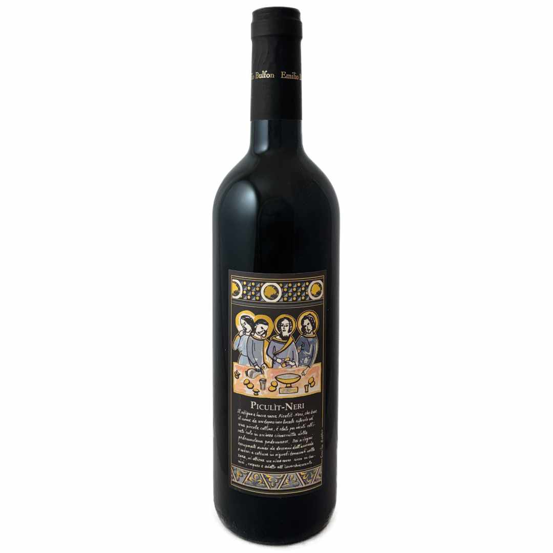 Emilio Bulfon Piculit Neri Black Label 2022 a medium to full bodied red wine from the Friuli region in NorthEast Italy imported by Bat and Bottle