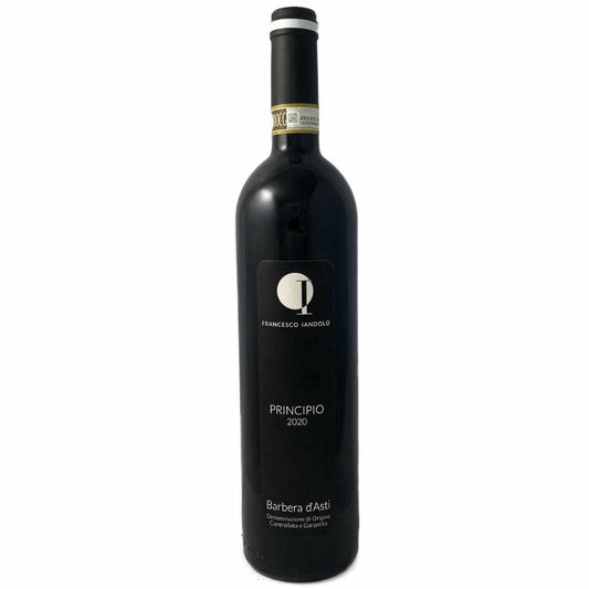 Francesco Iandolo Barbera d'Asti Principio 2020 artisan producer of Barbera and Timorasso medium bodied Italian red wine from Piemonte / Piedmont