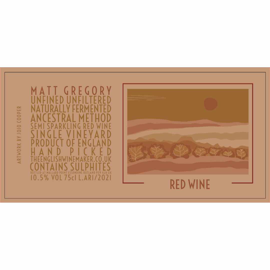 Matt Gregory Red Wine Pinot Noir and Pinot Gris 2021 Leicestershire English Red Wine