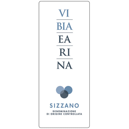 Neri Sizzano Vibia Earina 2018 Alto Piemonte Nebbiolo label