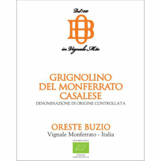 Oreste Buzio Grignolino del Monferrato Casalese a light to medium bodied red wine from Piemonte organically grown very rare artisan producer