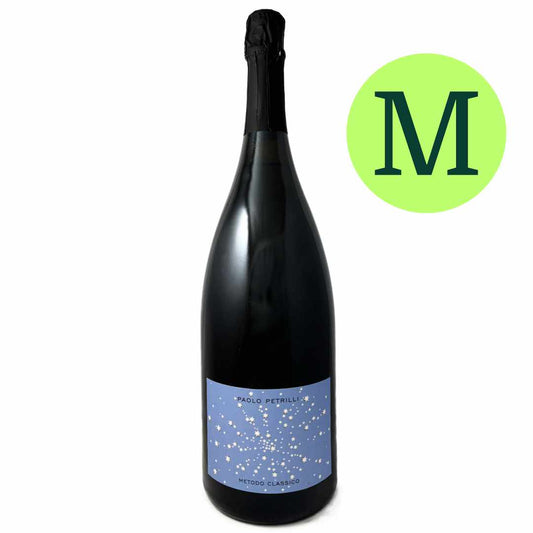Paolo Petrilli Metodo Classico Pas Dose 2020 a rare Bombino Bianco classic method dry sparkling wine from Lucera near Castel del Monte in Puglia - only a few magnums were left
