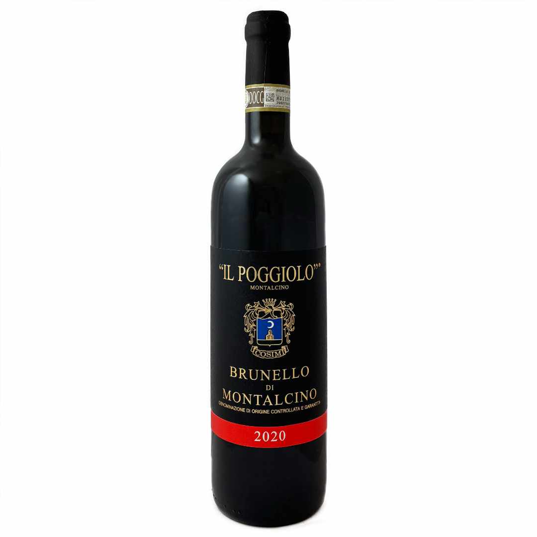 Bottle of Il Poggiolo Brunello di Montalcino 2020 Red wine from Tuscany imported by Bat and Bottle