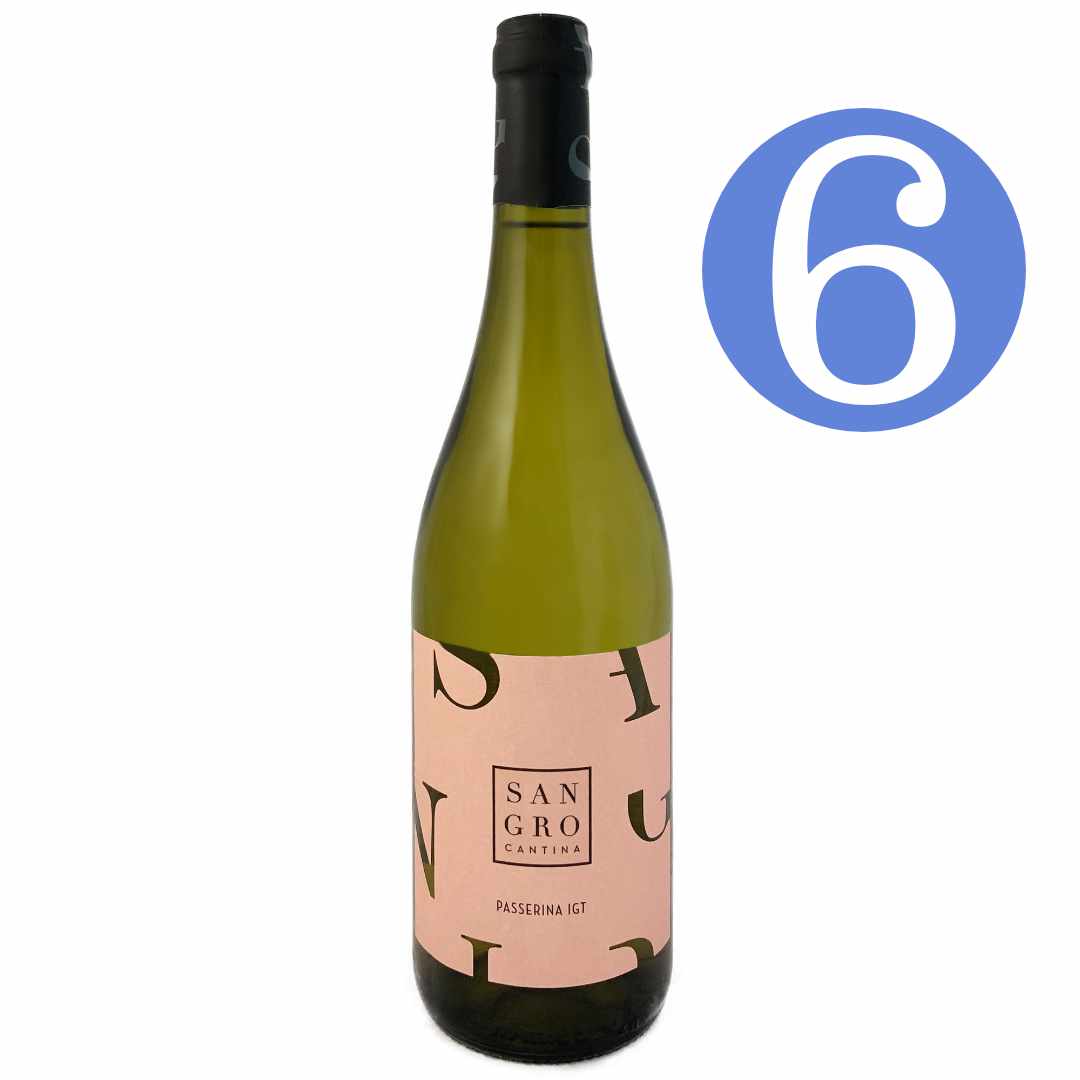 Sangro Abruzzo Passerina 6 bottle case offer imported by Bat and Bottle