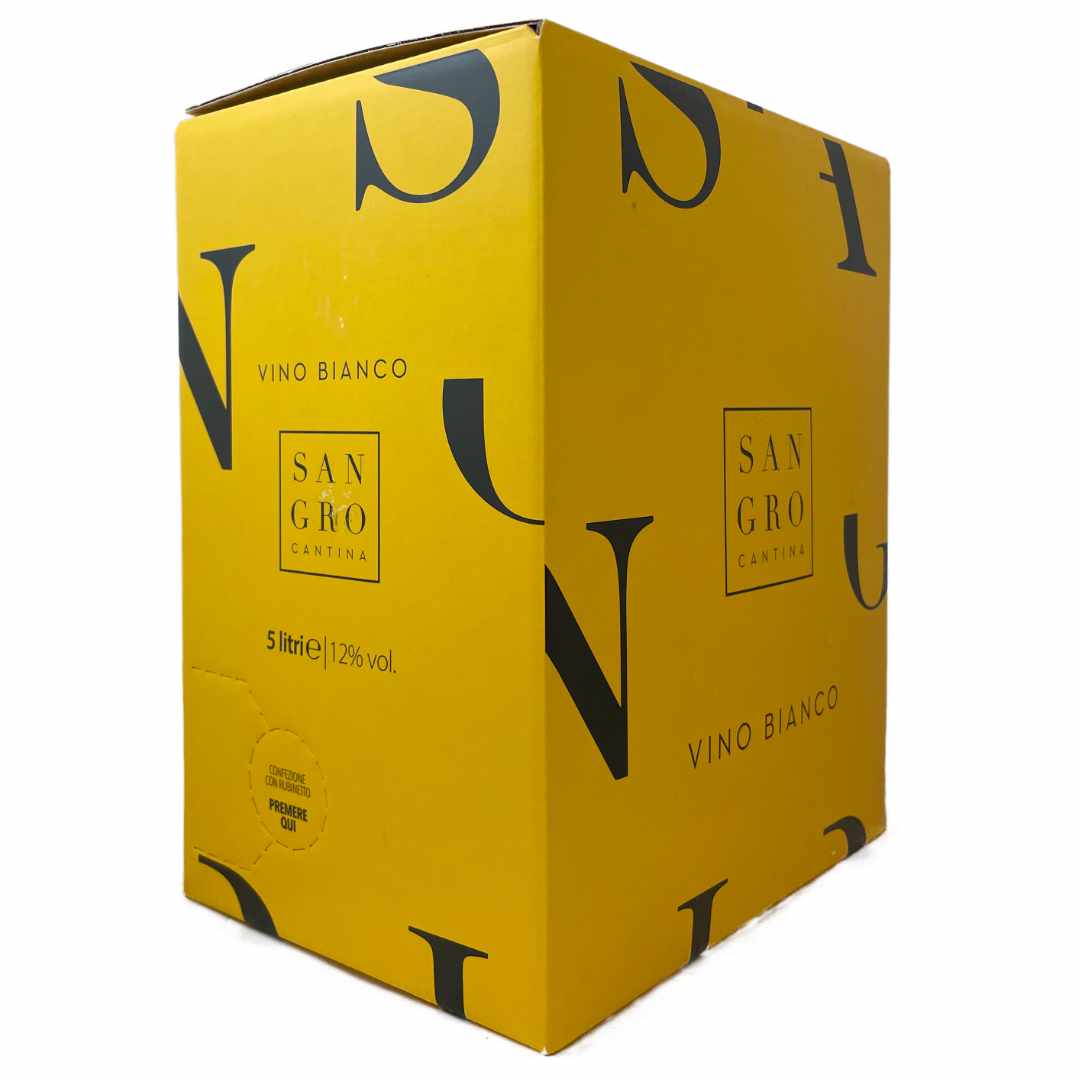Cantina Sangro. 5l bag in box Vino Bianco a dry white wine from the Abruzzo