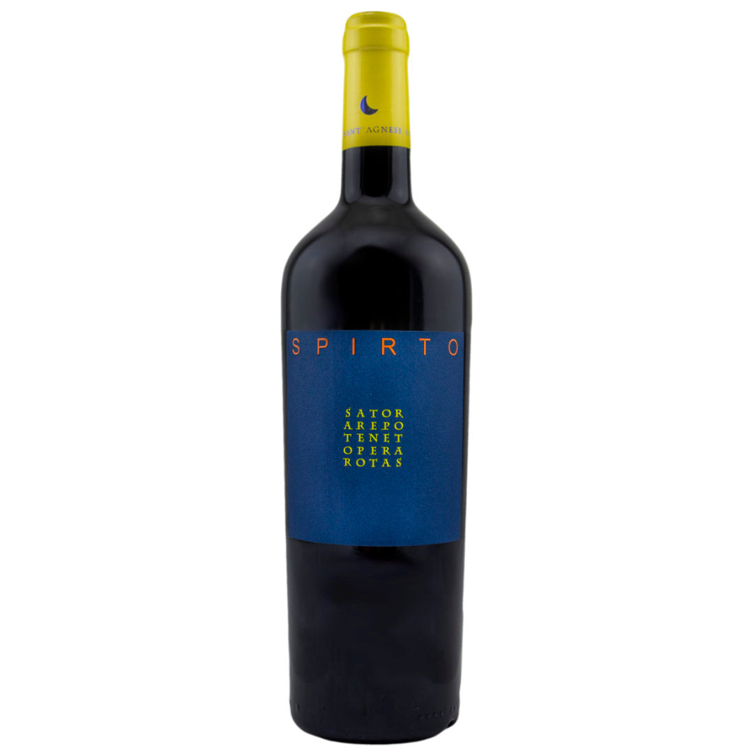 Sant' Agnese Spirto a full bodied Italian red wine from Tuscany made from barrel aged merlot, a super-Tuscan red wine imported by Bat and Bottle