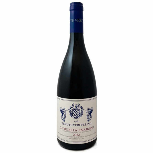 Tenute Vercellino Coste della Sesia Rosso 2022 a Nebbolo based Alto Piemonte wine with Croatina Barbera and Uva Rara medium bodied red Italian wine artisan production grown on sandy soils volcanic rock