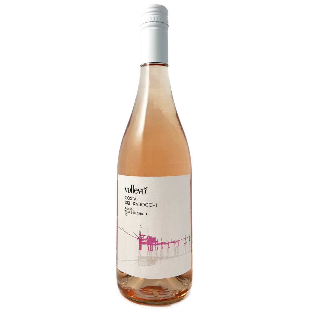 Vallevo Rosato 2022 from the Costa dei Trabacchi, the coast of fishing piers a dry and pale Italian rose from the Adriatic coast