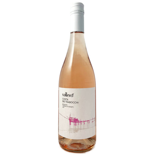 Vallevo Rosato 2022 from the Costa dei Trabacchi, the coast of fishing piers a dry and pale Italian rose from the Adriatic coast