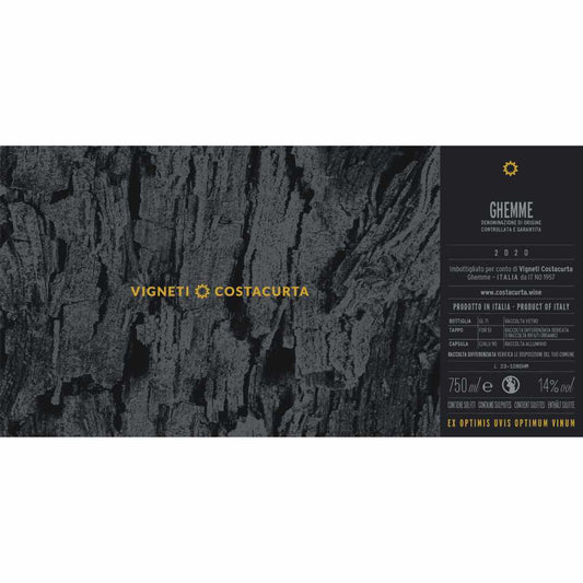 Vigneti Costacurta Ghemme 2020 label Alto Piemonte Nebbiolo dry full bodied Italian red wine