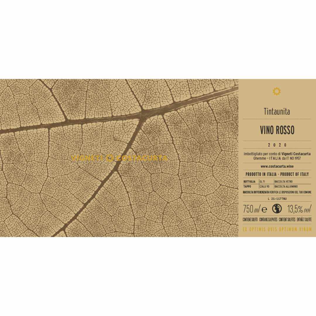 Vigneti Costacurta Tintaunita 2020 label an unwooded medium bodied Nebbiolo from the Alto Piemonte area of Ghemme and Sizzano