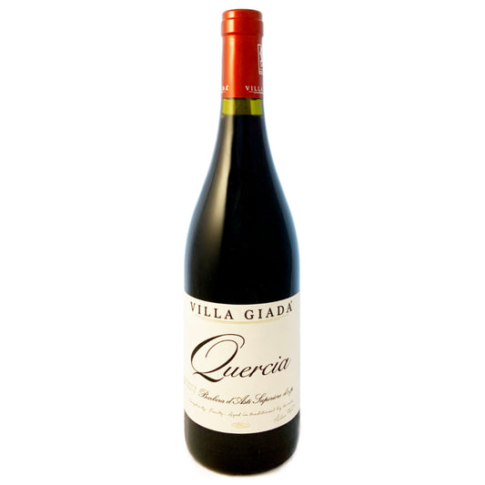 La Quercia, a single vineyard Barbera D'Asti superiore from Villa Giada, Canelli, Asti Piemonte. Brilliant Italian wine