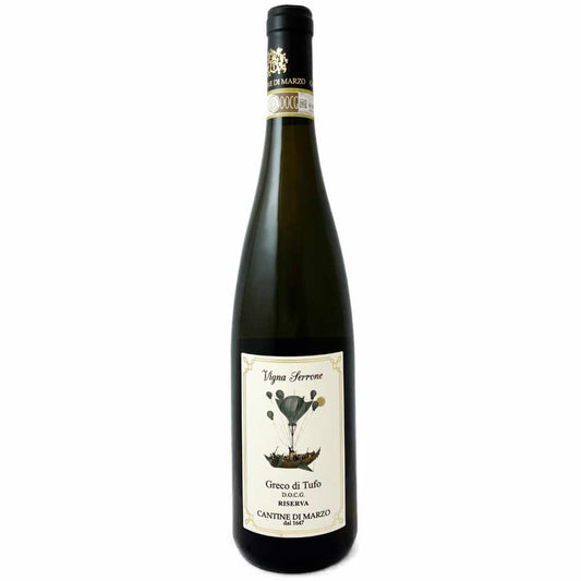 di Marzo Greco di Tufo Colle Serrone. Italian dry white wine. Campania, Italy