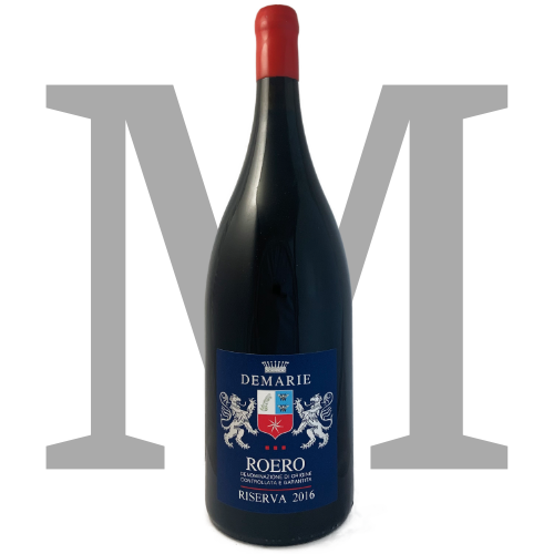 Demarie Nebbiolo Roero Riserva 2016 in Magnum 150cl is a full bodied red wine made from Nebbiolo in the Roero Piemonte Italy