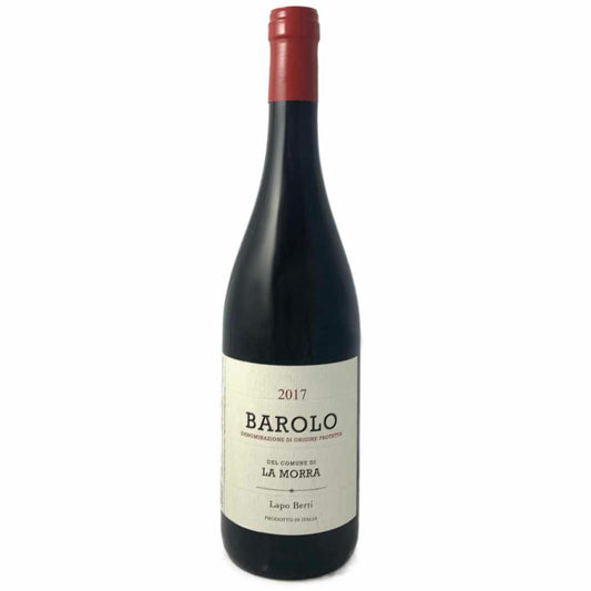 Lapo Berti Barolo del comune la Morra 2017 a full bodied Nebbiolo from the Langhe hills in Piemonte 