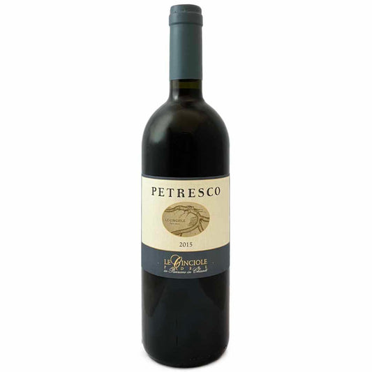 Le Cinciole Petresco 2015 single vineyard Sangiovese super-Tuscan red wine Full bodied and certified organic biodynamic farming