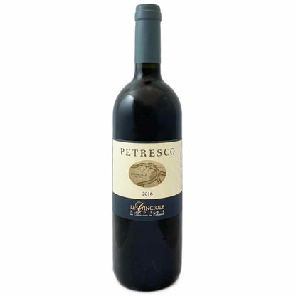 Le Cinciole Petresco 2016 single vineyard Sangiovese super-Tuscan red wine Full bodied and certified organic biodynamic farming