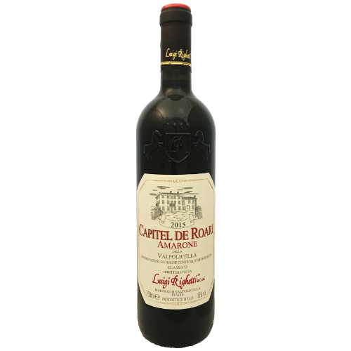 Luigi Righetti Amarone Classico Capitel de Roari 2015 Full bodied appassimento from Corvina grown in the Veneto northeast Italy