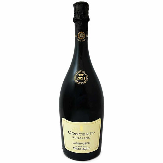 Medici Ermete. Lambrusco 'Concerto' pure Salamino, classic dry sparkling red wine from Reggiano