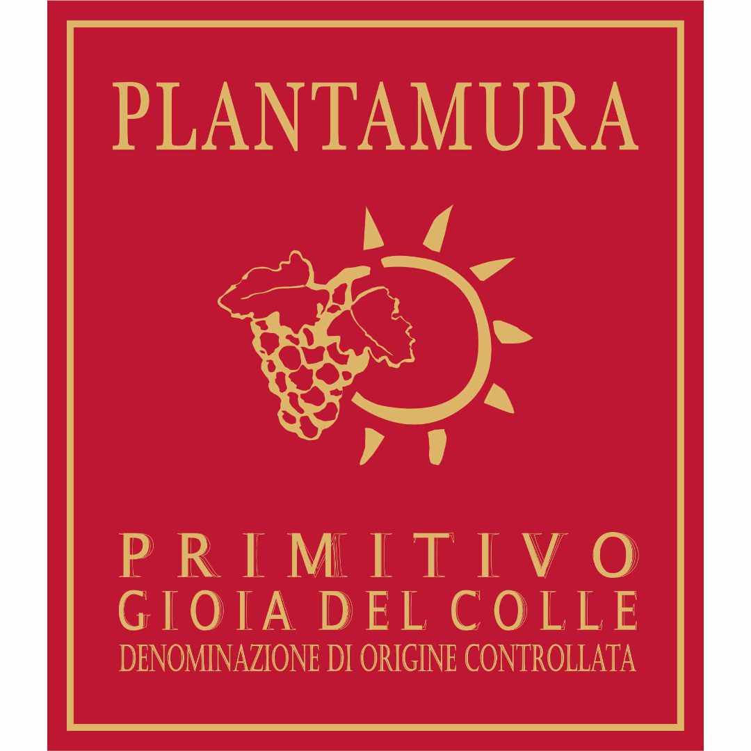 Plantamura. Gioia del Colle Primitivo 'Parco Largo' Full bodied Italian red wine from Puglia/ Apuglia Made from organically grown grapes.