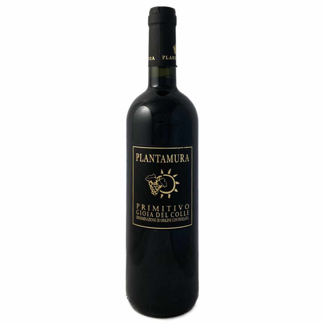 Plantamura. Gioia del Colle Primitivo 'San Pietro' full bodied red Italian wine, organically grown in Puglia/ Apuglia