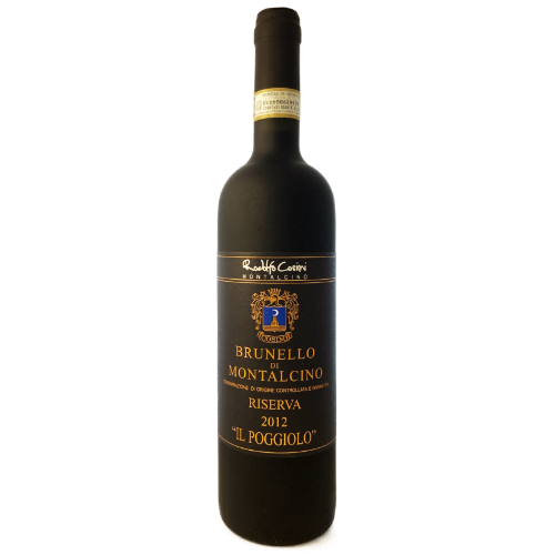 Rudolfo Cosimi Il Poggiolo Brunello di Montalcino Riserva 2012 Full bodied red Italian wine made from Sangiovese Grosso