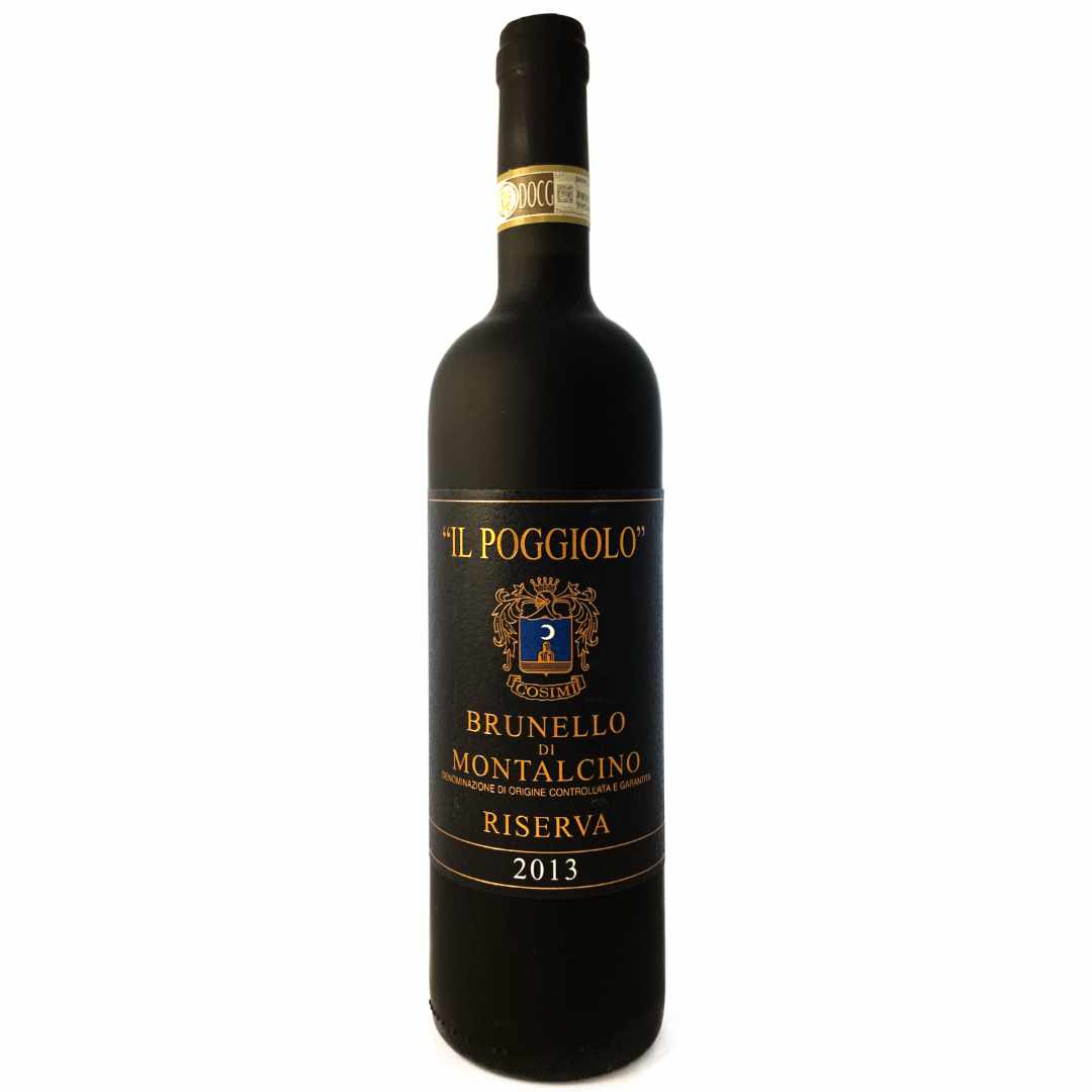Rudolfo Cosimi Il Poggiolo Brunello di Montalcino Riserva 2013 Full bodied red Italian wine made from Sangiovese Grosso