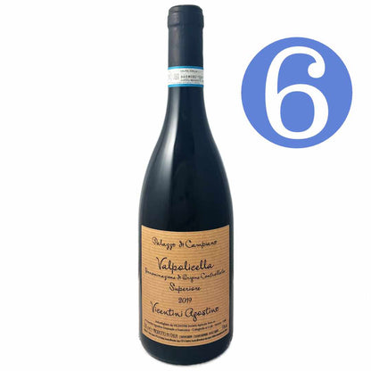 Vicentini Valpolicella Superiore Palazzo di Campiano 2019 high altitude single vineyard Valpolicella medium bodied elegant red wine 6 bottle case