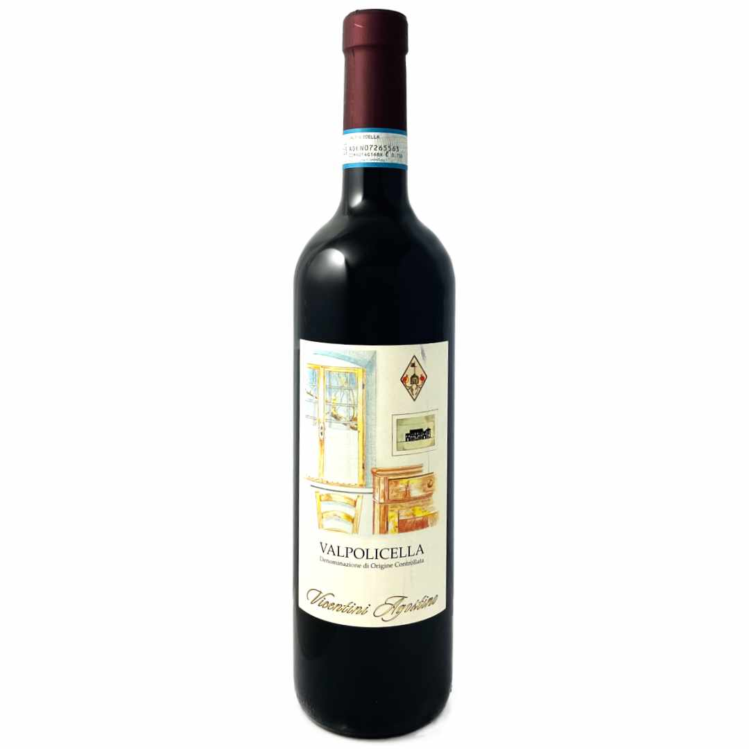 Agostino Vicentini Soave, a dry white Italian wine made from Garganega and Trebbiano di Soave, also known as Verdicchio a single estate wine in the Veneto, close to Verona