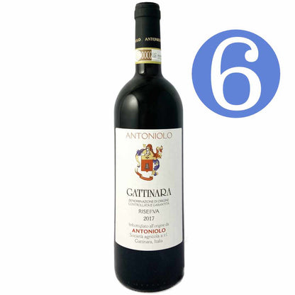 Antoniolo. Gattinara Riserva 'San Francesco' single vineyard Nebbiolo from the Alto Piemonte 6 bottle case