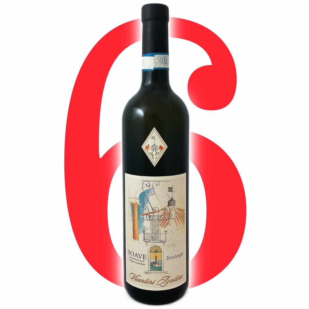 Bat and Bottle has a Christmas 6 bottle offer on Agostino Vicentini Soave, a dry white Italian wine made from Garganega and Trebbiano di Soave, also known as Verdicchio a single estate wine in the Veneto, close to Verona