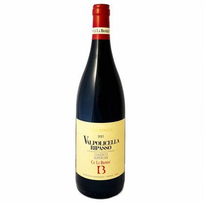 Ca La Bionda Rpasso Valpolicella Superiore a full bodied red wine made in the Veneto region in the North East of Italy from Corvina and Corvinone grapes