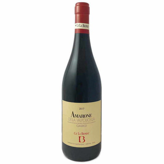Ca la Bionda Amarone della Valpolicella Classico 2017 a full bodied dry red wine from the Veneto in North East Italy