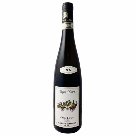 Cantine di Marzo Greco di Tufo Riserva 2022 a single vineyard dry white wine from Campania in southern Italy made by one of the oldest family owned estates in Italy
