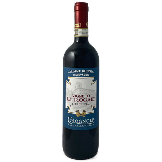 Colognole. Chianti Rufina Riserva Terraellectae 'Vigna Le Rogaie' 2018 the first Terraelectae that Bat and Bottle have shipped, this is Rufina's voluntary top classification for single vineyard Sangiovese 