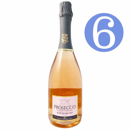 Conte Emo Capodilista. Prosecco Rose DOC Italian sparkling wine has a 6 bottle offer at Bat and Bottle