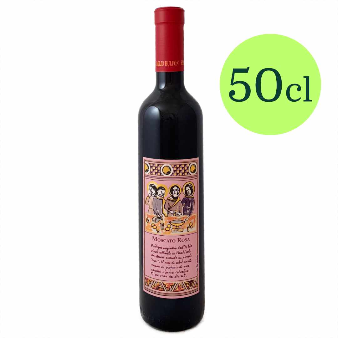 Emilio Bulfon Moscato Rosa an appassimento Sweet Rose Wine from the Friuli in North East Italy, imported by Bat and Bottle