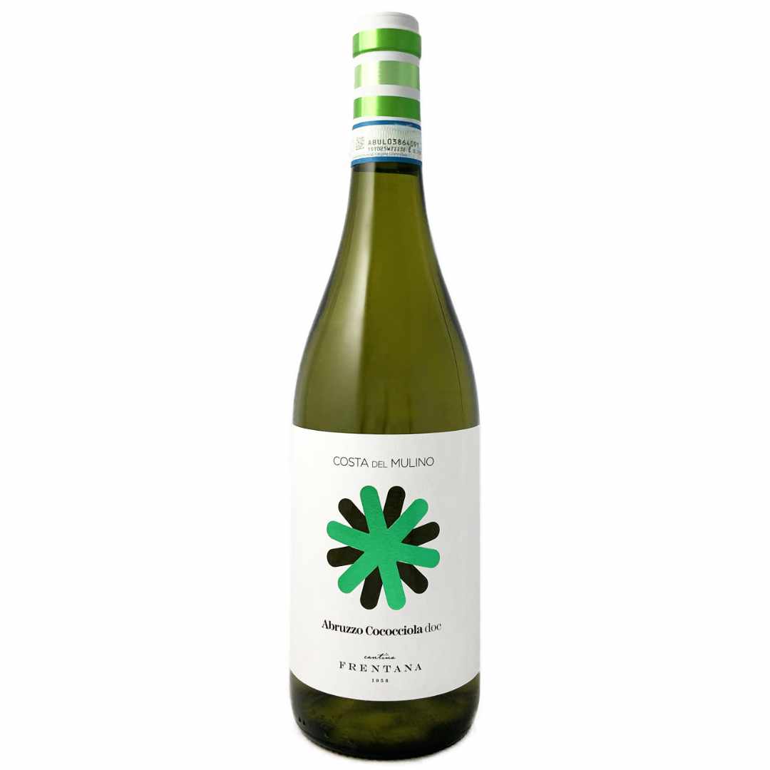 Cantina Frentana. Cococciola 'Mulino' dry white wine from rare autoctonous grape variety from the Abruzzo, Italy