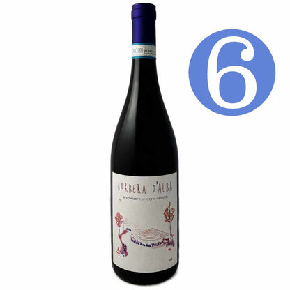 Gabriele Cordero Barbera d'Alba 6 bottle case a medium bodied super pure dry Italian red wine from the Priocca in the Roero a region in Piedmont