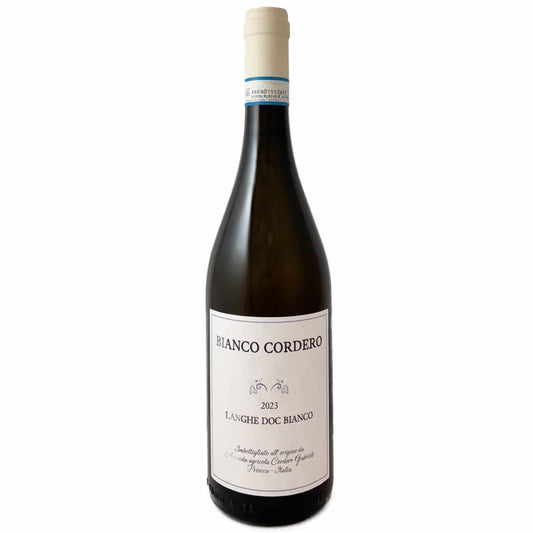 Gabriele Cordero Langhe Bianco 2023 an unusual dry white wine made from the Bianver or Bian Ver grape type in the Roero area of the Langhe in Piemonte in the north west of Italy imported by Bat and Bottle specialist Italian wine shop